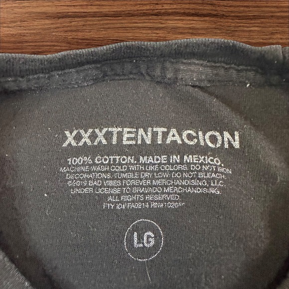 XXXTentacion T-Shirt Rap Tee Black Graphic Print Hip‎ Hop Music Large - Picture 4 of 7